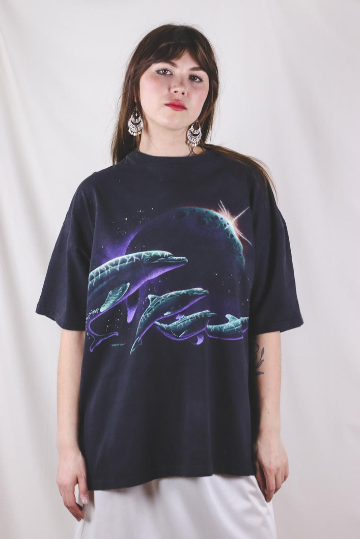 Space Dolphins vintage t-paita