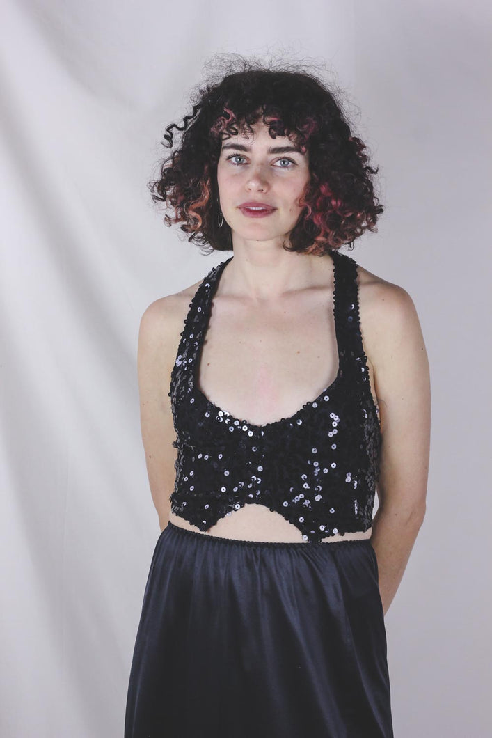 Mandi vintagepaljettikorsettitoppi