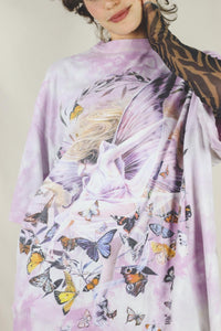 Fairy and butterflies vintage t-paita