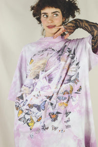 Fairy and butterflies vintage t-paita