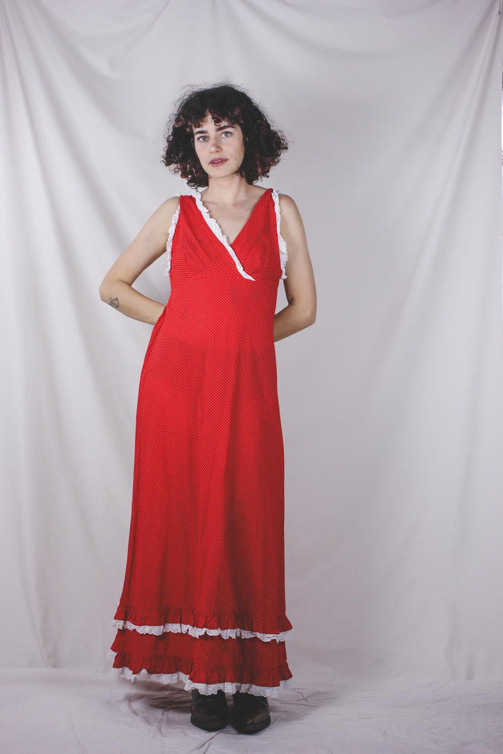 Pia&Paula kotimainen 70-luvun vintagepuuvillamekko