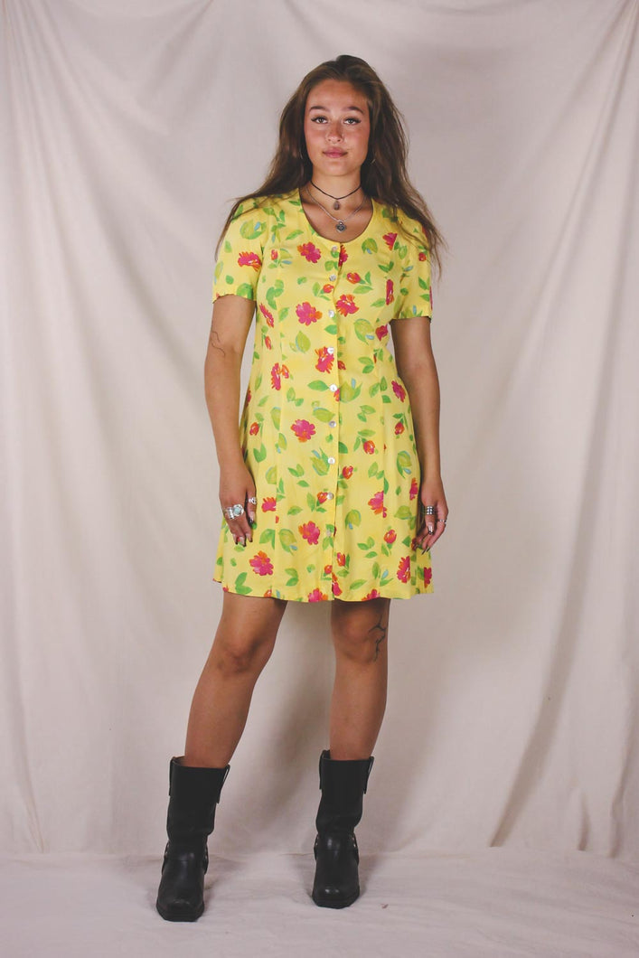 Eva 90-luvun vintageviskoosimekko