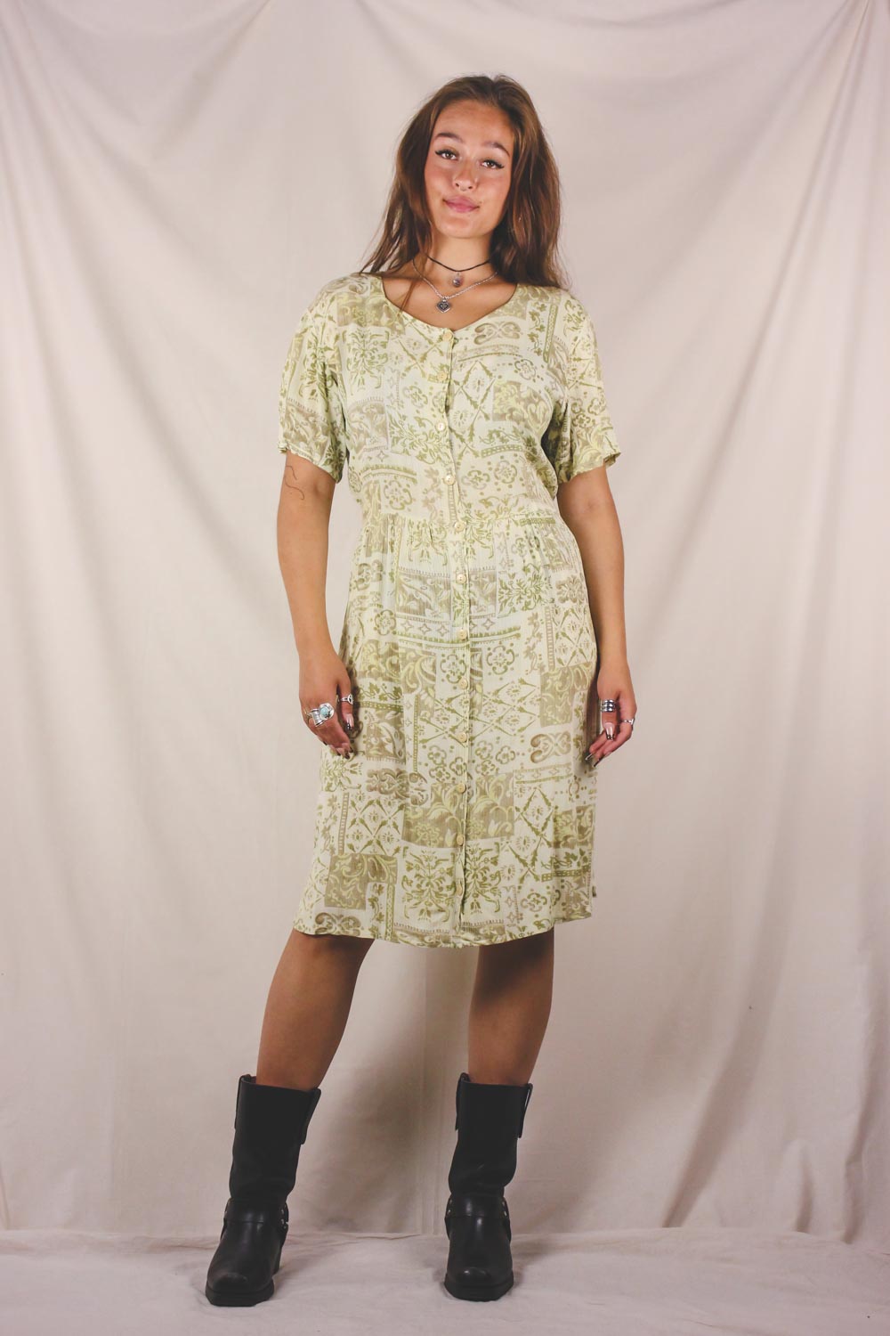 Ebba 90-luvun vintageviskoosimekko