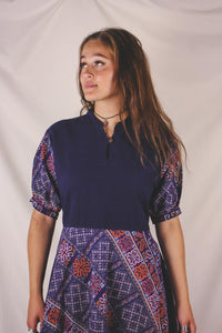 Mirella 70-luvun puuvillavintagemekko