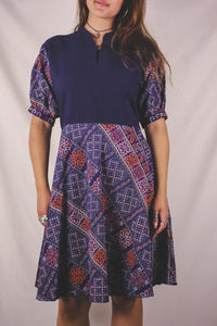 Mirella 70-luvun puuvillavintagemekko