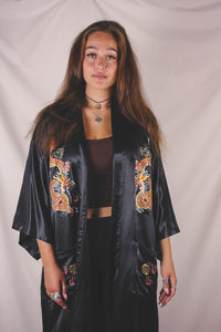 Phoenix Embroidery silkkinen lohikäärmetakki