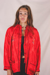 Red vintageviskoosipusero