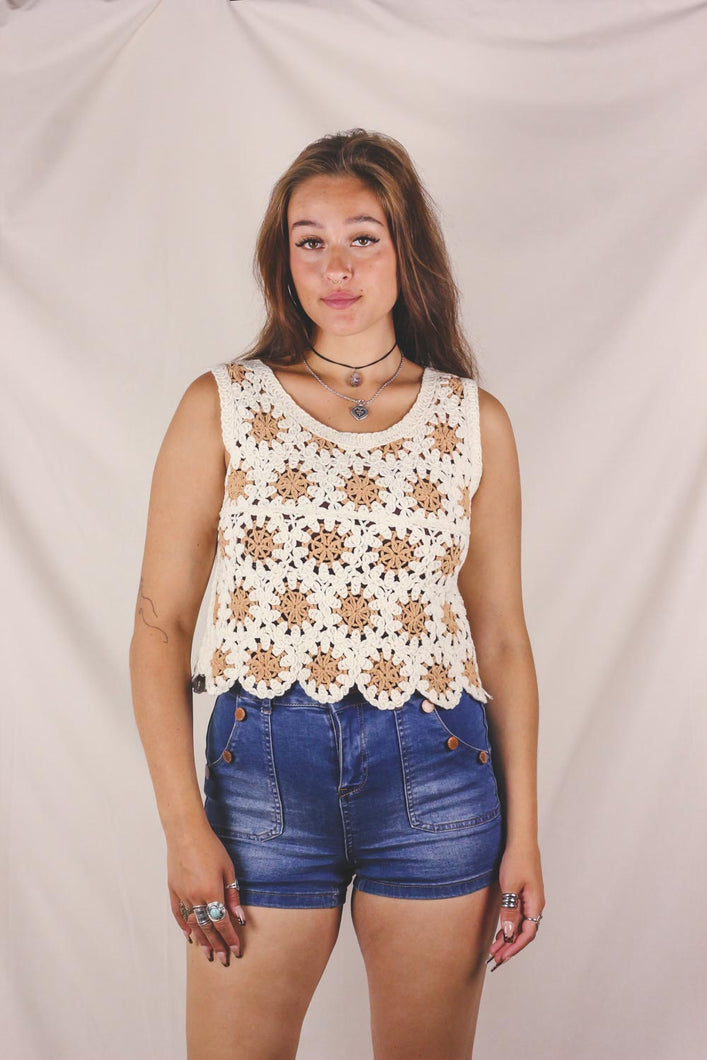 Ebina vintagevirkkuutoppi