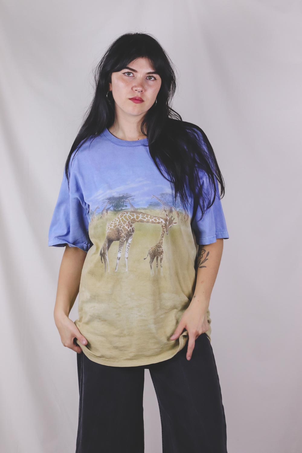 Giraffes vintage t-paita