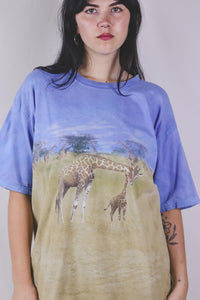 Giraffes vintage t-paita