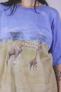 Giraffes vintage t-paita