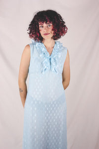 Sevina 70-luvun baby blue maksimekko