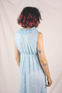 Sevina 70-luvun baby blue maksimekko