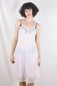 Perlon pink 60-luvun vintage slip dress