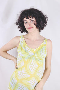 Schiesser 60-luvun keltainen vintage slip dress