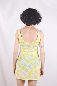 Schiesser 60-luvun keltainen vintage slip dress