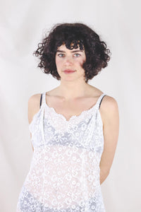 Pompadour lacey vintage slip dress