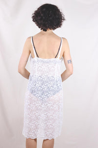 Pompadour lacey vintage slip dress