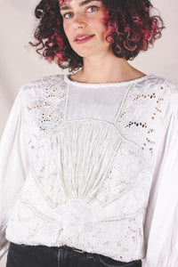 Elma italialainen 80-luvun vintageviskoosipusero