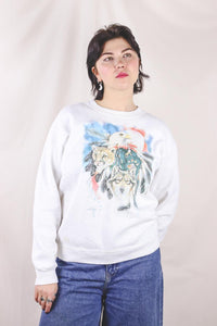 White wildlife 90-luvun vintagecollege