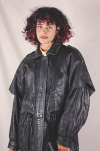 Aino vintagenahkaparkatakki