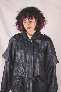 Aino vintagenahkaparkatakki
