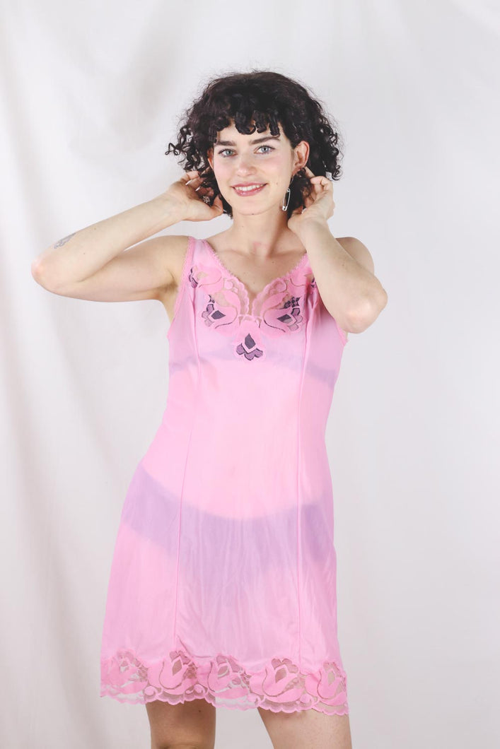 Pink baby vintage slip dress