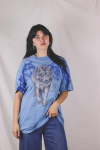 Wolf sleeve vintage t-paita