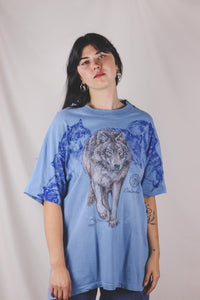 Wolf sleeve vintage t-paita