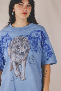 Wolf sleeve vintage t-paita