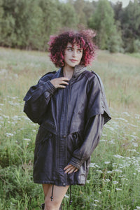 Aino vintagenahkaparkatakki
