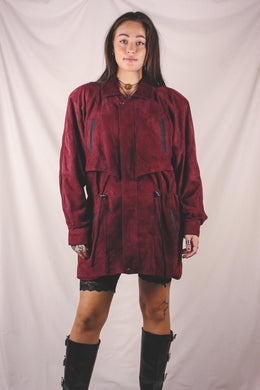Samina vintagemokkanahkaparkatakki