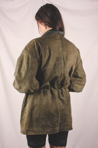 Samina vintagenahkaparkatakki