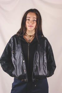 Alva hupullinen vintagenahkatakki