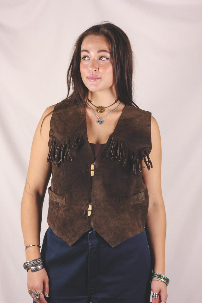 Elida vintagehapsunahkaliivi