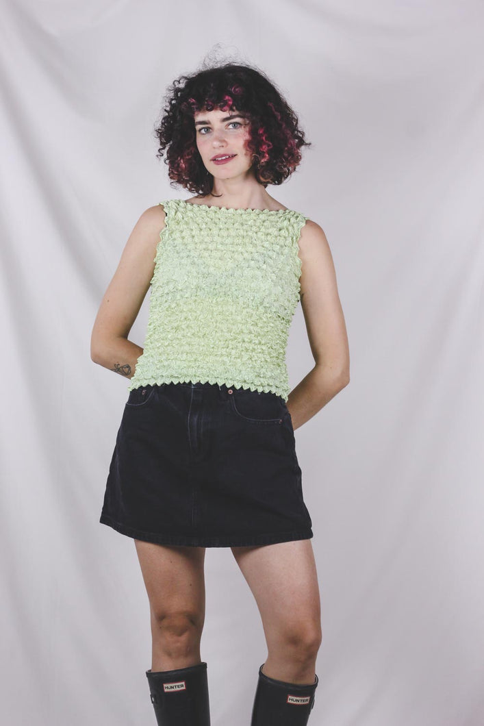 Emma silkkinen vintagepopcorntoppi