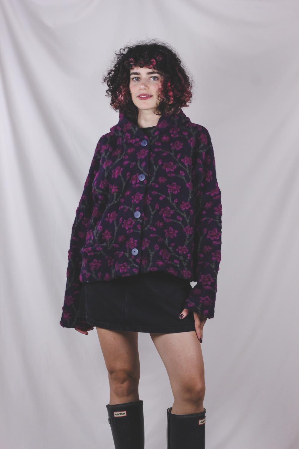 Merilda hupullinen kevyt vintagevillatakki