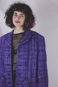 Star Master Virkkunen kotimainen violetti villakangastakki
