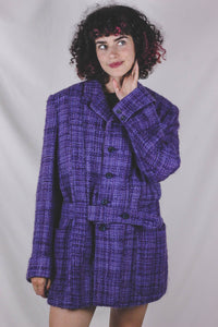 Star Master Virkkunen kotimainen violetti villakangastakki