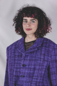 Star Master Virkkunen kotimainen violetti villakangastakki