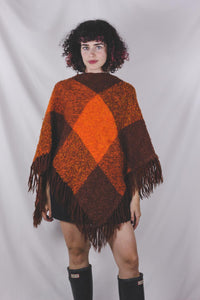 Hulda käsintehty vintagevillaponcho