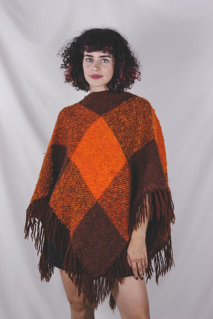 Hulda käsintehty vintagevillaponcho