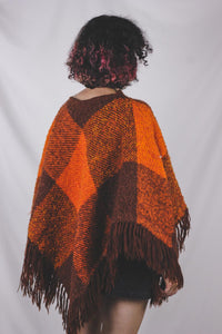 Hulda käsintehty vintagevillaponcho