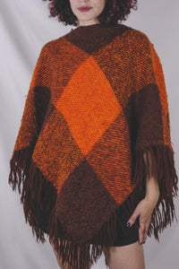 Hulda käsintehty vintagevillaponcho