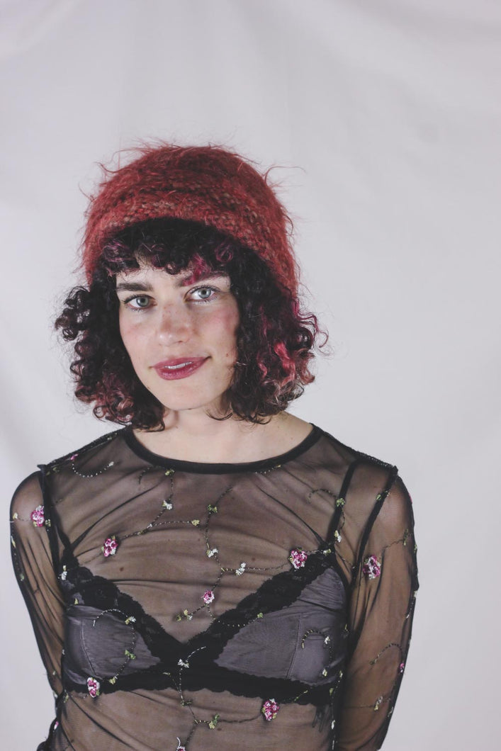 Ladia käsintehty vintagemohairpipo