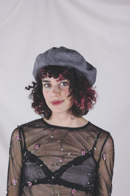 Gedi harmaa vintagevillabaskeri