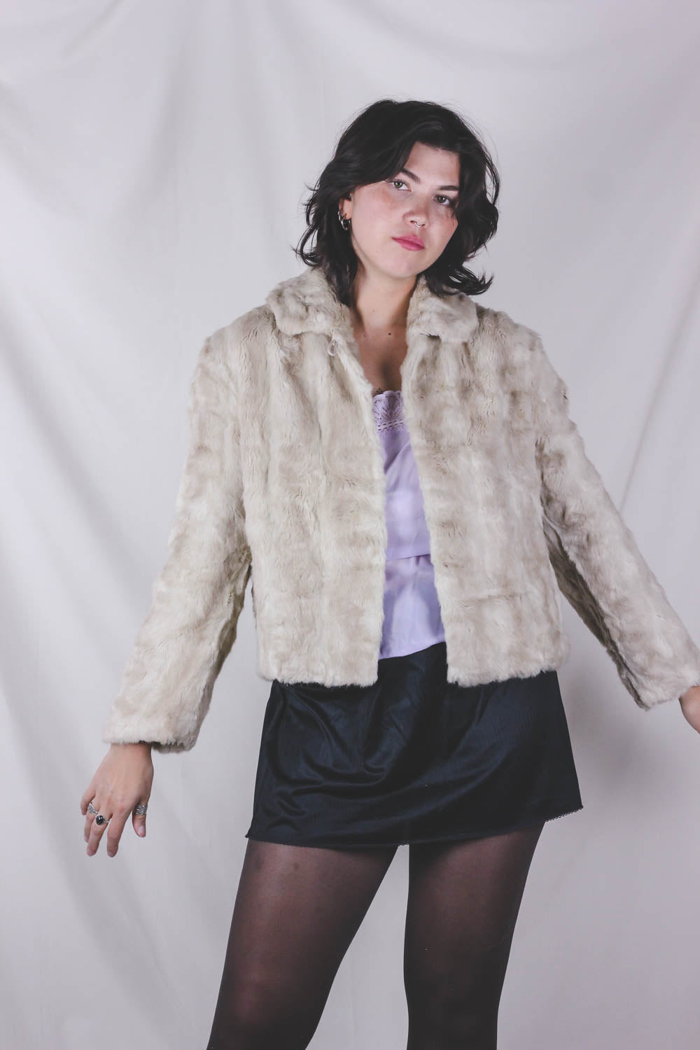 Livia vintagekeinokarvatakki