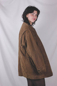 Sivena mokkanahkainen vintagekenttätakki
