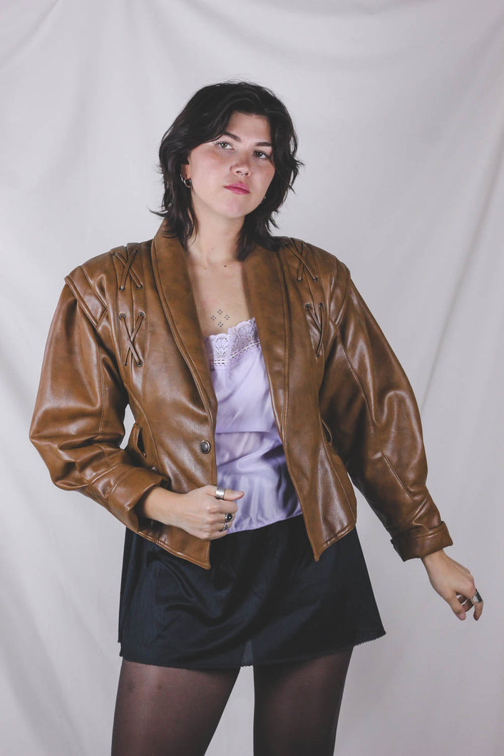 Joshi vintagenahkatakki