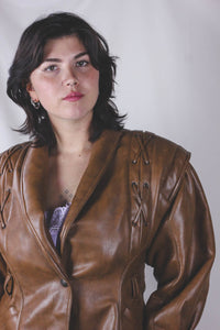 Joshi vintagenahkatakki